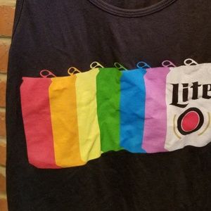 Nwot Rare Rainbow Gay Pride Miller Lite 